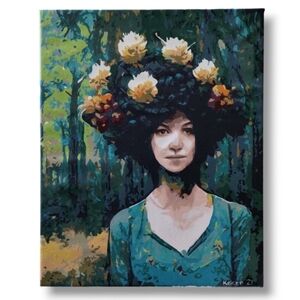 Original Acrylic Painting “Lady of the Forest” | Signed 16x20 Canvas